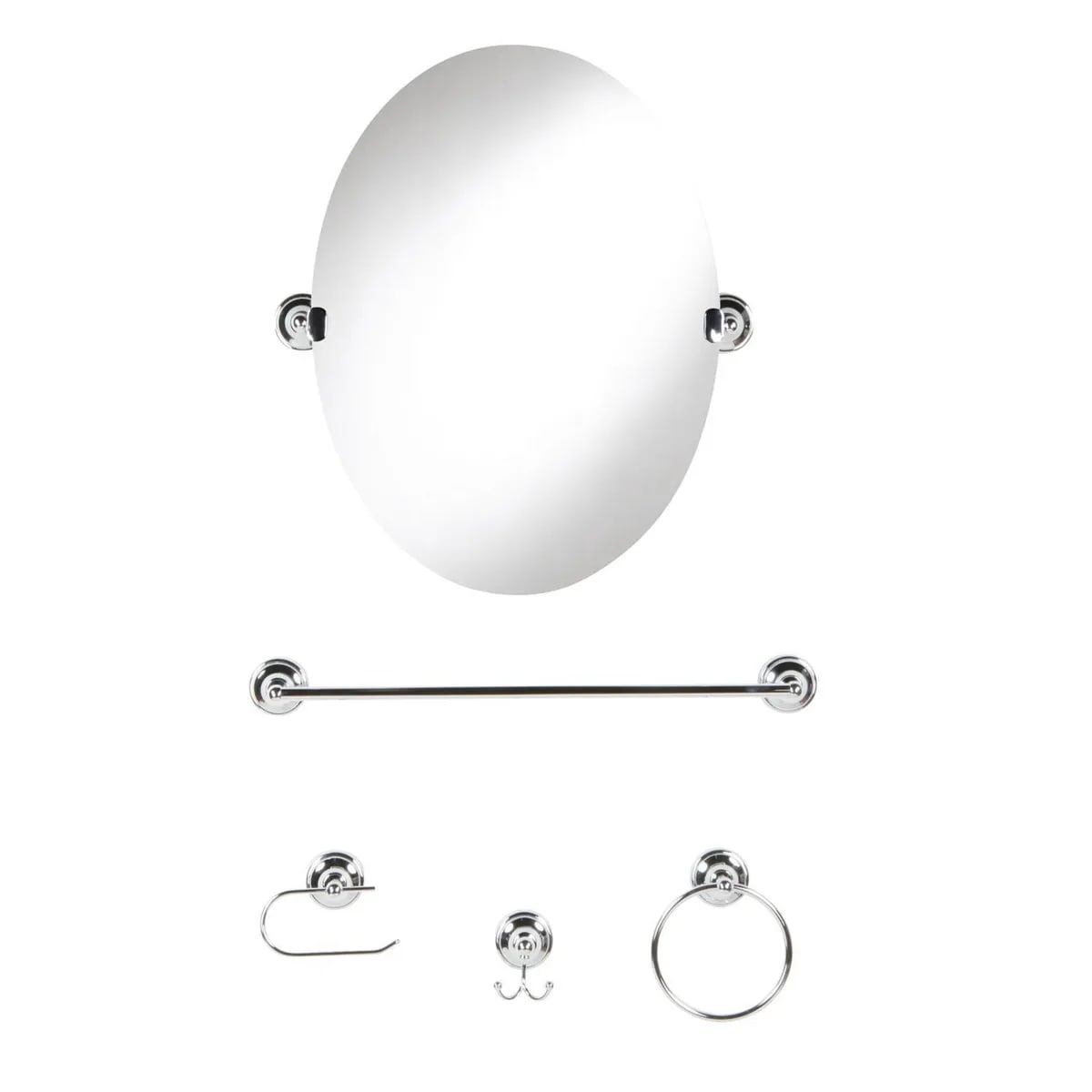 Kit Accesorios Murales Baño Espejo Satinado 5 Piezas Sensi Dacqua8
