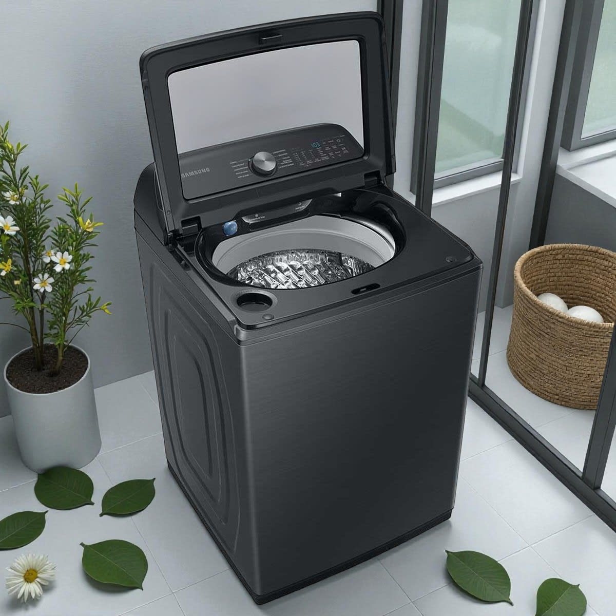 SAMSUNG | Lavadora Carga Superior 22 kg Inox WA22A8370GV/ZS1