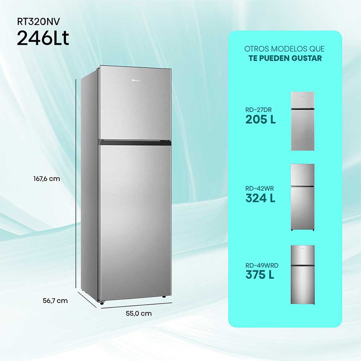 REFRIGERAD HISENSE RT320NV 246LT3