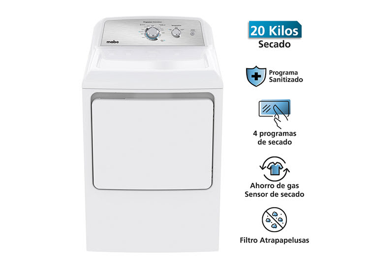 SECADORA A GAS MABE SMG26N5MNBCL0/CL12