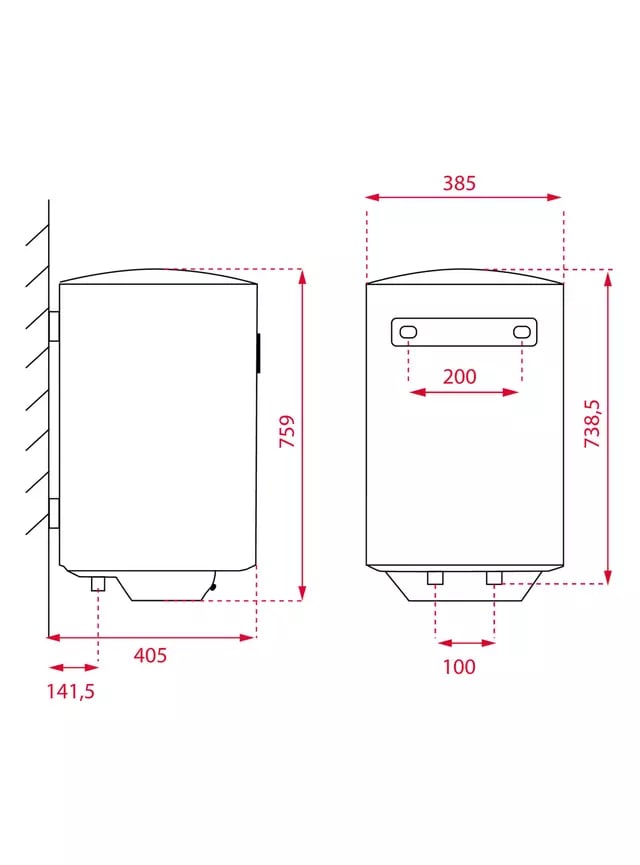 Termo Eléctrico Mural Teka 1500W 50 Litros EWH503