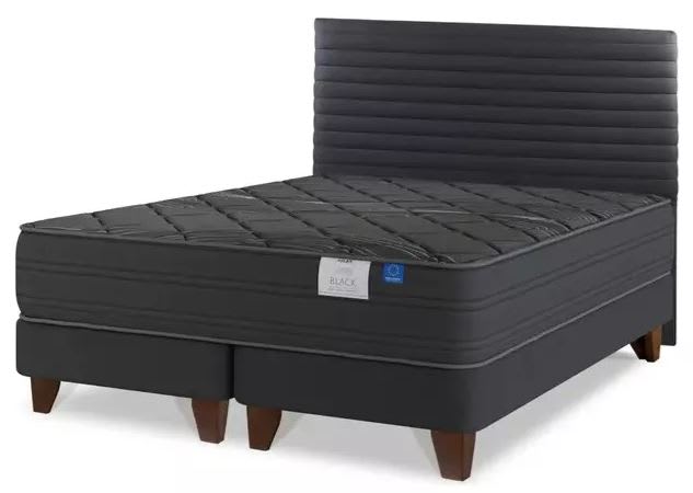 Cama Europea + Respaldo Flex Black 2 Plazas2