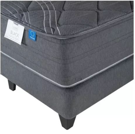Cama Europea + Respaldo Flex Black 2 Plazas6