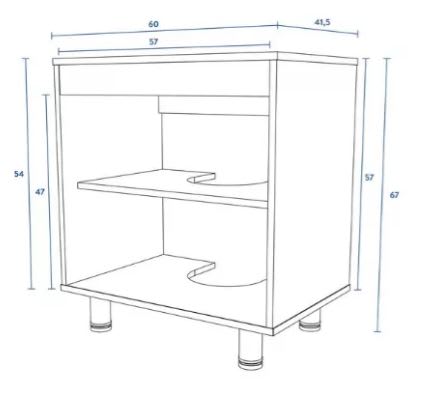 Combo Estante 2 Puertas + Vanitorio Cic4