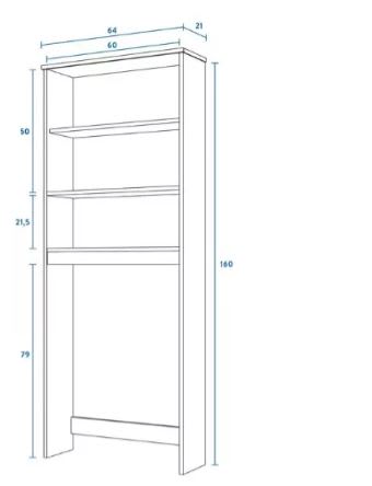 Combo Estante 2 Puertas + Vanitorio Cic3