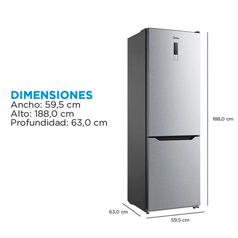 REFRIGERADOR BOTTOM FREEZER MIDEA, caja dañada1