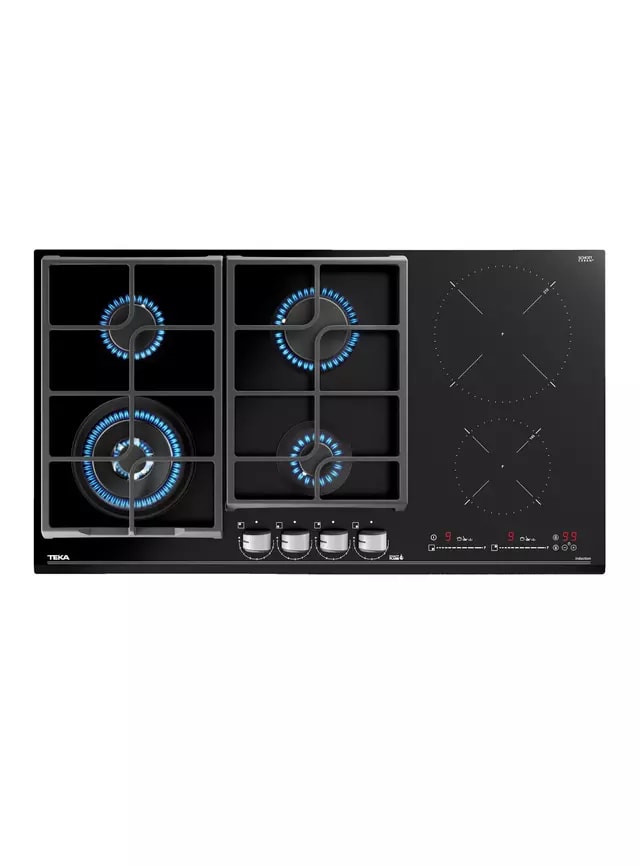 Encimera Teka Cristal Gas + Inducción 6 Quemadores JZ2