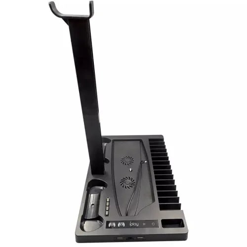 Soporte Base Ps5 Para 2 Dualsense Audifonos Con Ventilador.3
