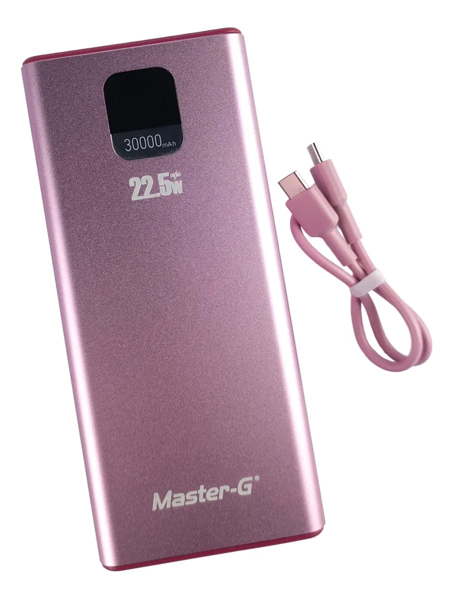 Batería Externa Power Bank 30000 Mah 22.5w Ucp30ppd Rosado3