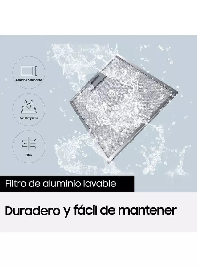 Campana Samsung  con Filtro Lavable Aluminio NK36M5070BS/ZS4