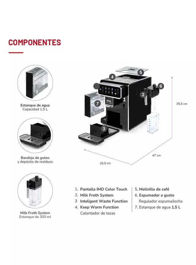 Cafetera Espresso Automática SupremaKaffee Thomas TH-175DEML2