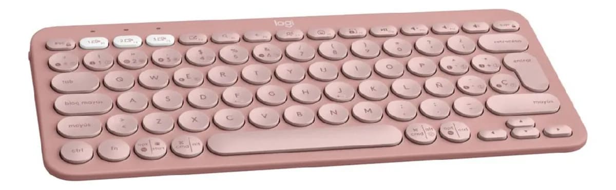 Teclado Logitech K380-Rosado2