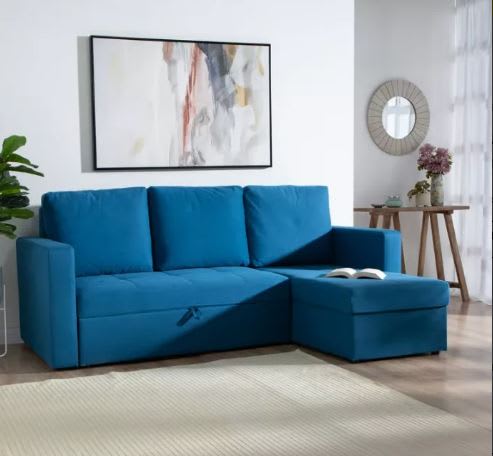 Sofá Futón Mica Alex 3 Cuerpos Azul7