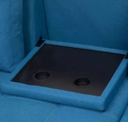 Sofá Futón Mica Alex 3 Cuerpos Azul5