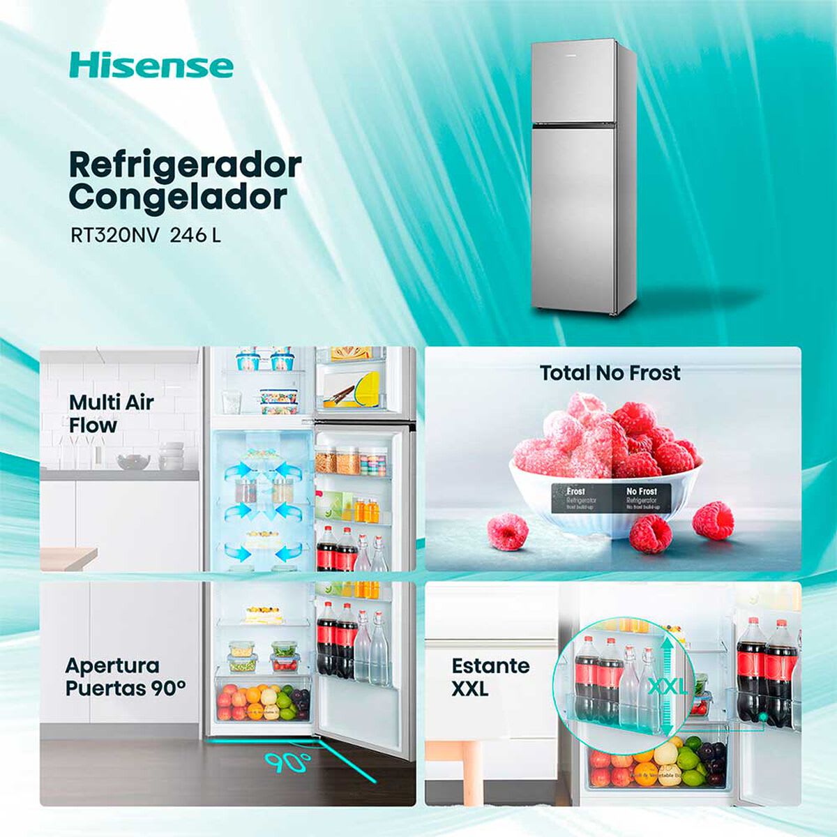 REFRIGERAD HISENSE RT320NV 246LT4
