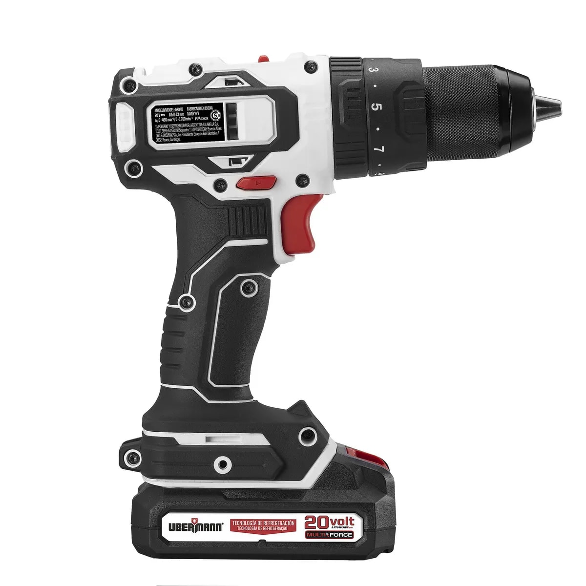 Kit Taladro Percutor Ubermann  20V+Atorniillador de Impacto 20V+2Baterías2AH+Cargador+25 Acc3
