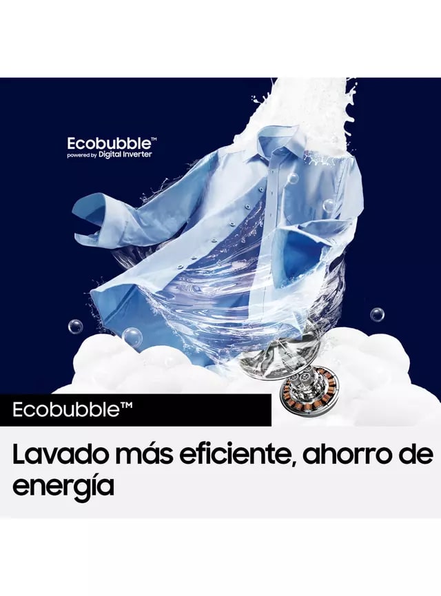 Lavadora Carga Superior Samsung  17 Kg EcoBubble WA17CG6441BDZS5