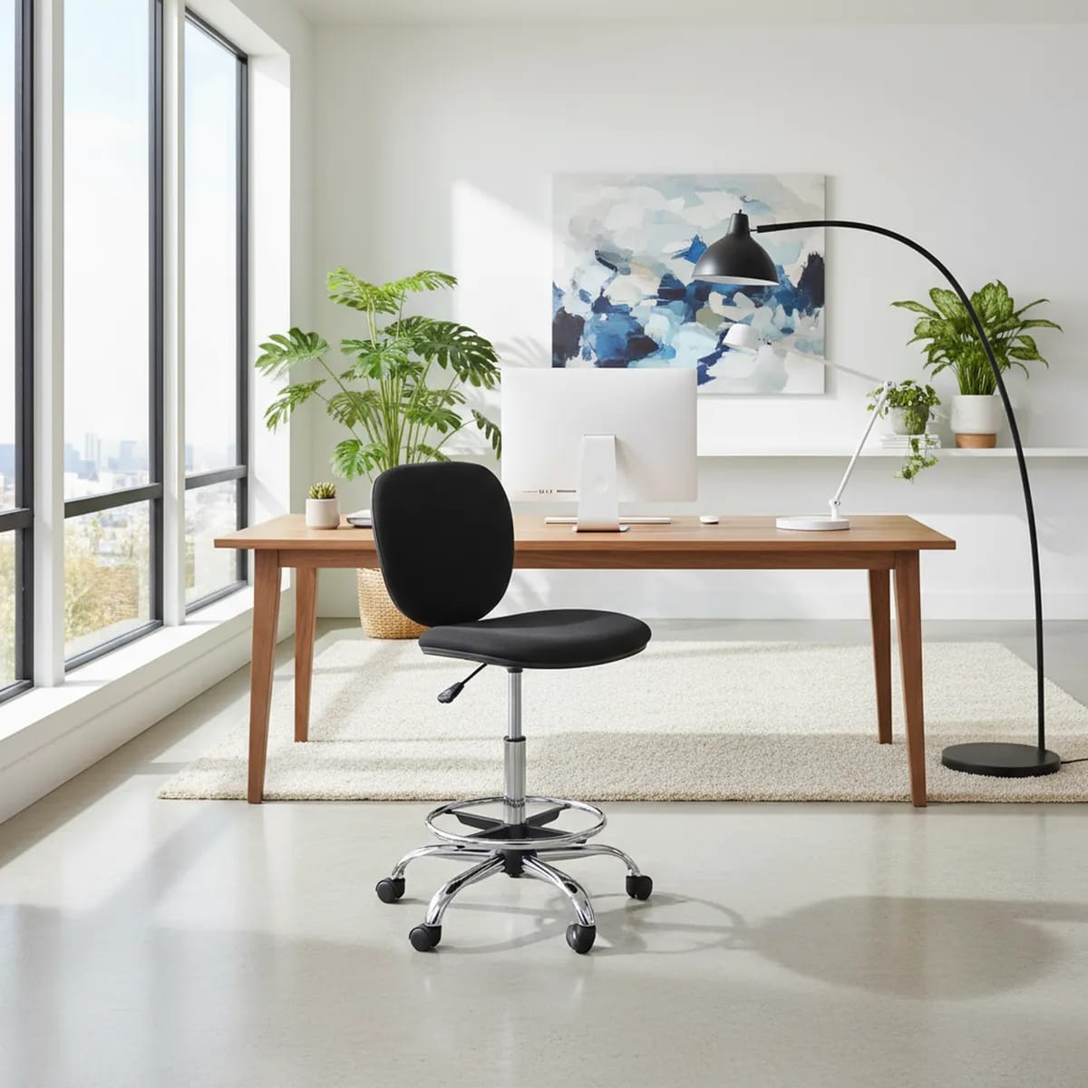 Silla Escritorio Cajero  Just Home Collection Negro3
