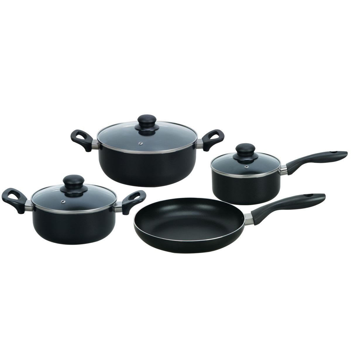 Batería de cocina Casa Bonita, 7 Piezas Aluminio Antiadherente Negro10