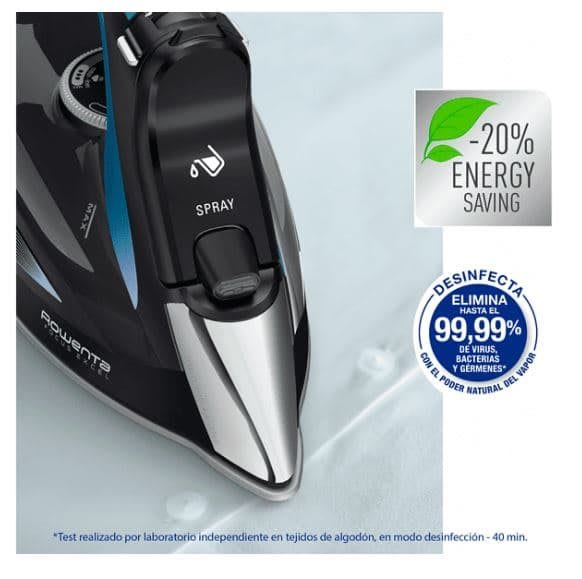 Plancha de Vapor Rowenta DW5310 -2700W Antical 150ml Azul, caja dañada.3