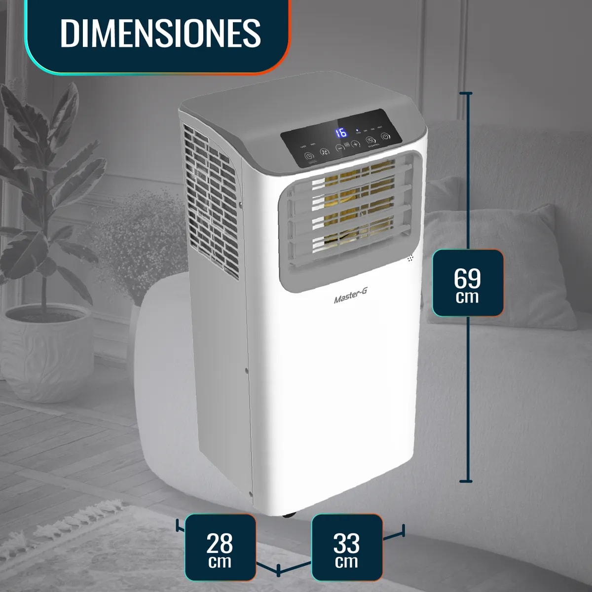 Aire Acondicionado Portátil Master-G Wifi 12000 BTU 4 en 1 MGAC12PORWF3