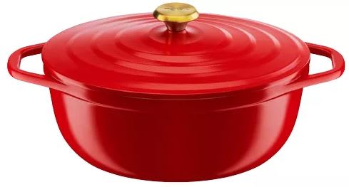 Olla Cocotte Ovalada Air 30x23 Cm roja1