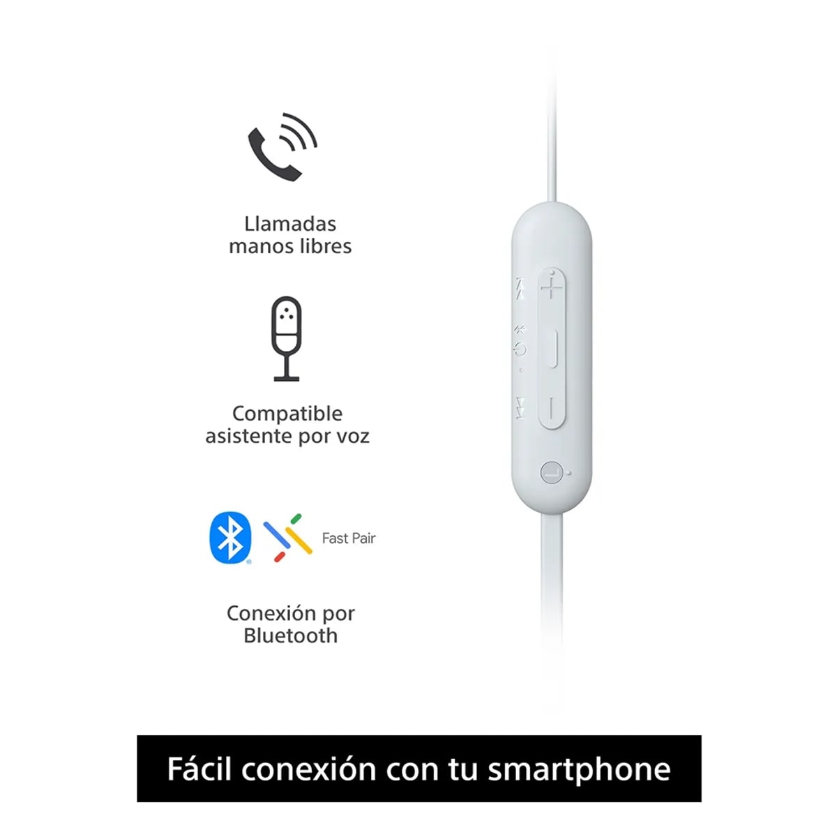 Audífonos Inalámbricos Sony WI-C100-Blanco2