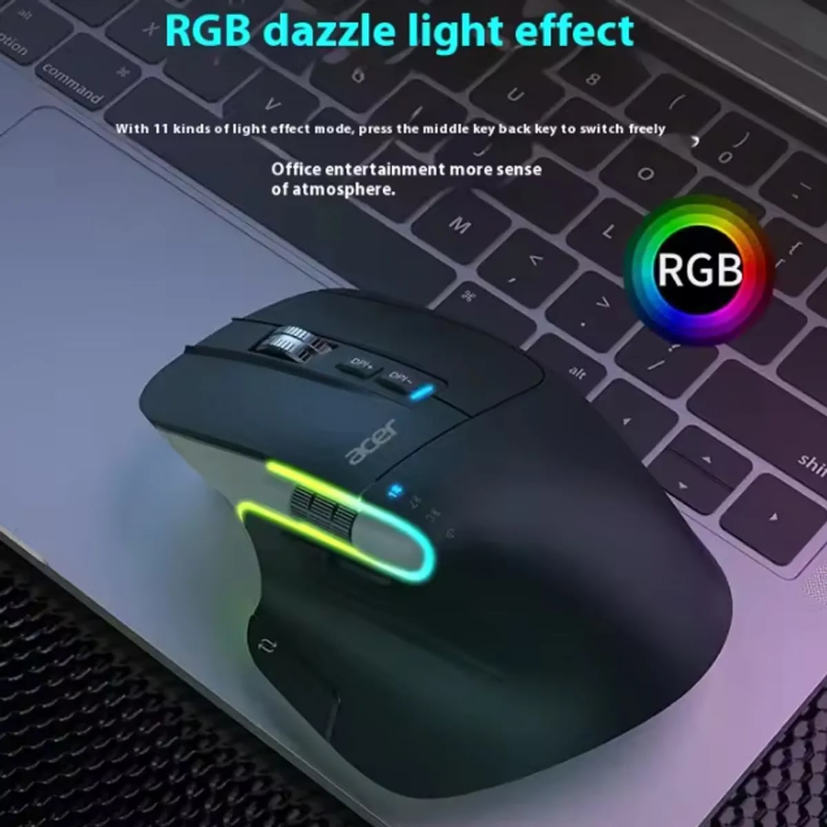 Mouse Acer  Omr225 Inalámbrico  -Negro2