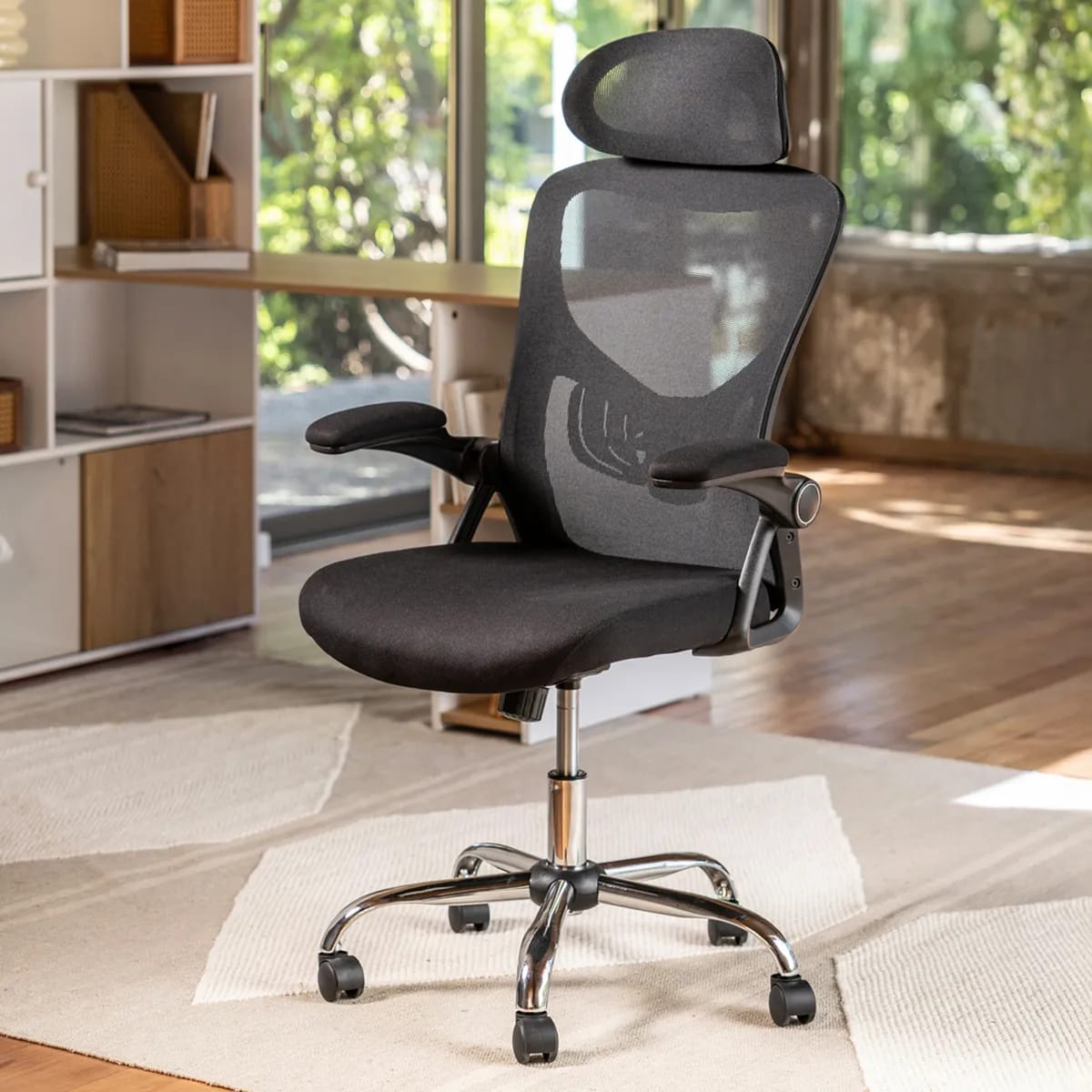 Silla Escritorio Ejecutiva Just Home Collection  Malla Negro2