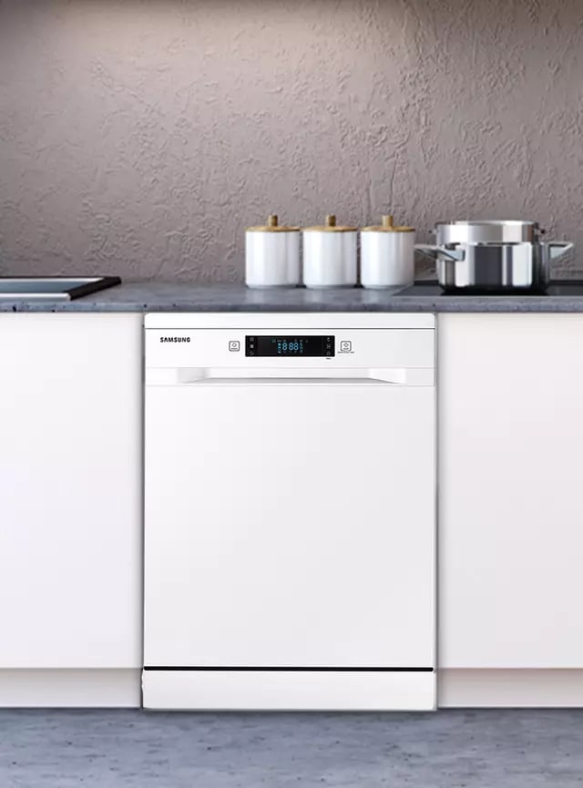 Lavavajillas Samsung 13 Cubiertos Blanca con Pantalla LED, caja original con desagste4