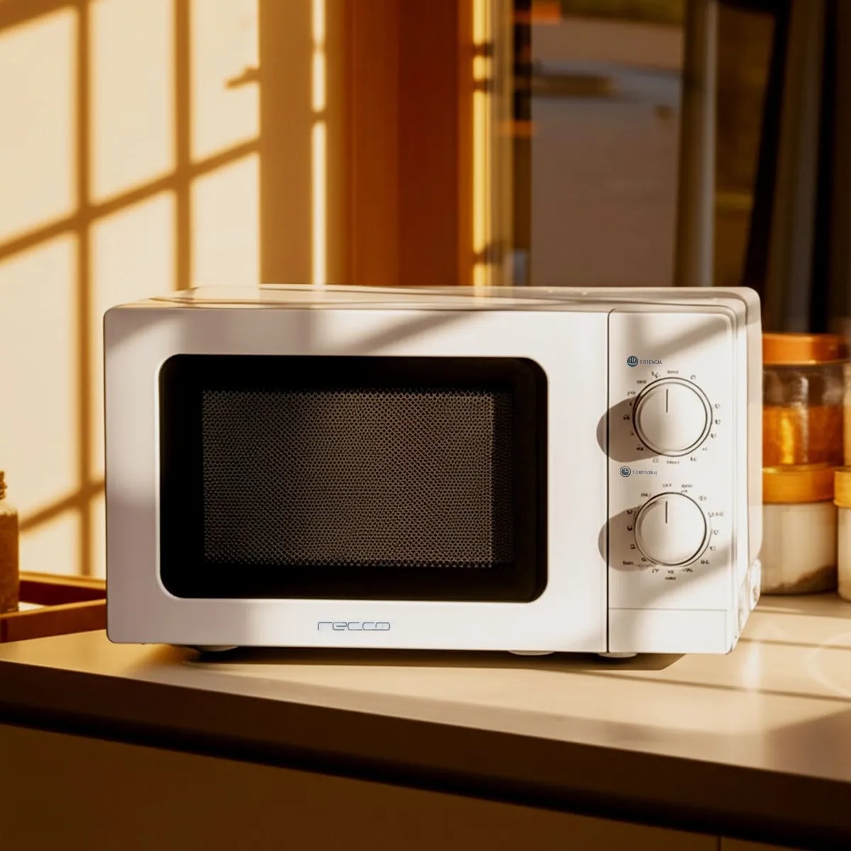Microondas Análogo Recco  20 Litros Blanco RMM-202
