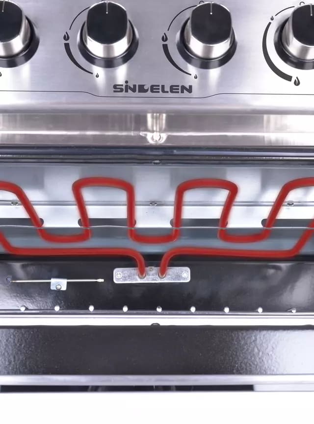 Cocina Sindelen  A Gas 5 Quemadores Doble Horno Híbrida CH-770DHIN3
