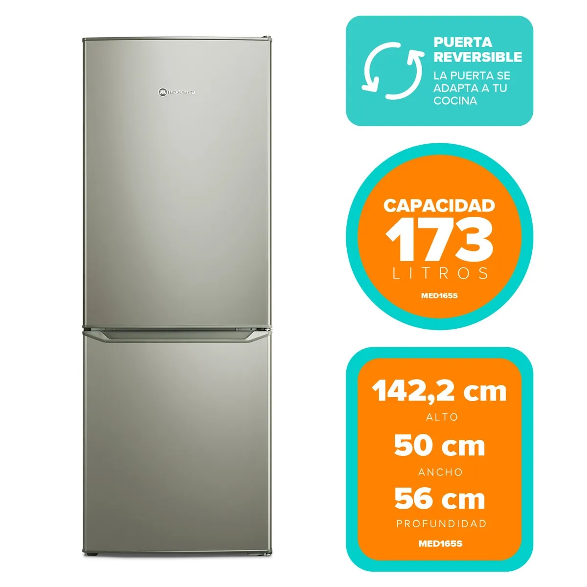 Refrigerador Mademsa Frost MED165S 166 Lt4