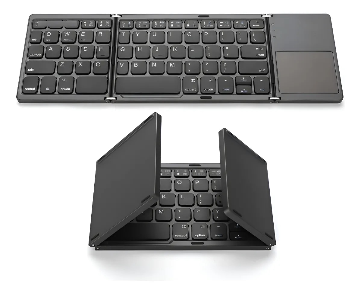 Teclado Bluetooth Inalámbrico Touchpad Plegable Negro2