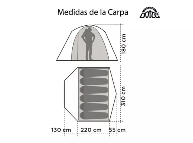 Carpa Doite 6 Personas Hi Camper Sl 63