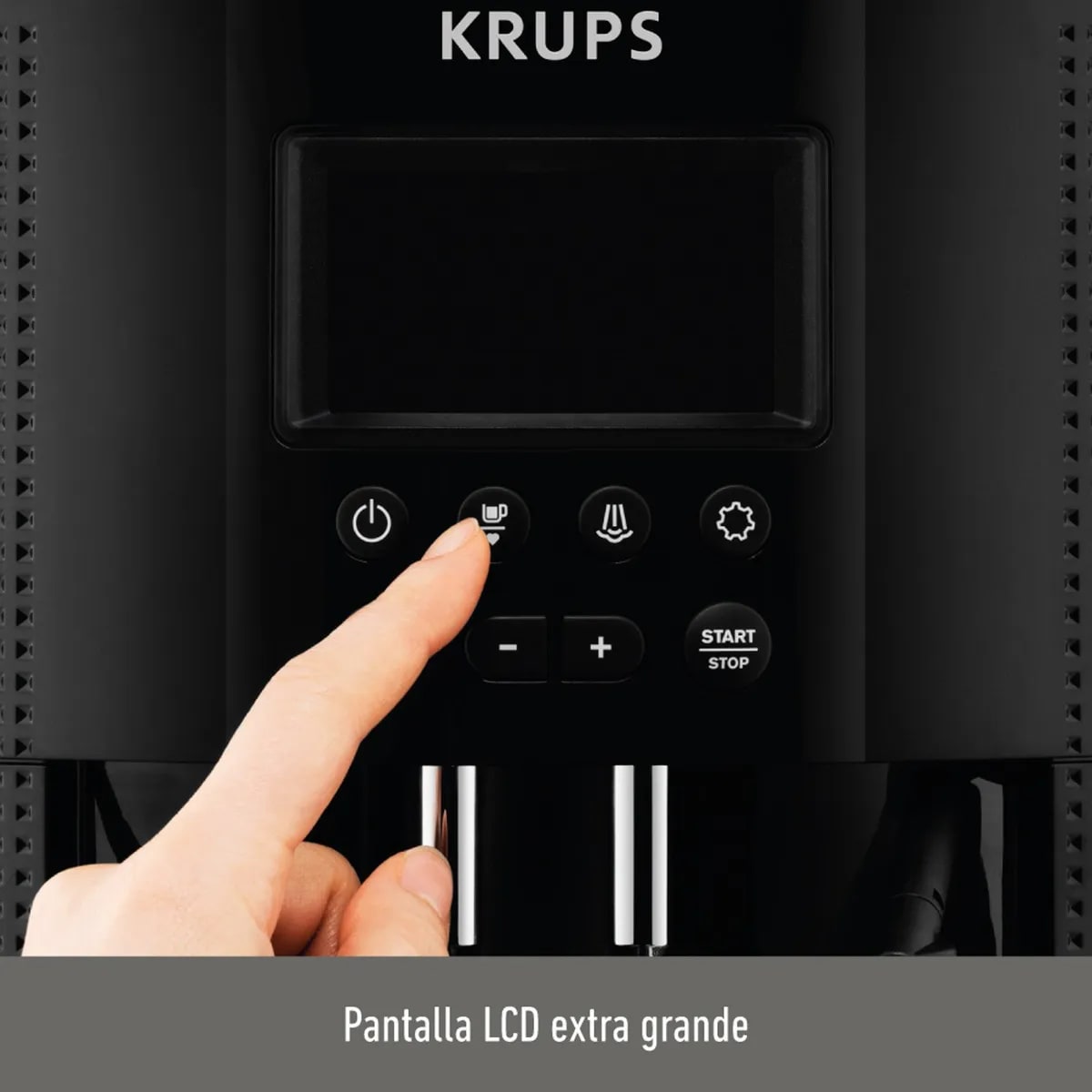 Cafetera KRUPS Espresso Display Essential Blanca+ lechero caja con desgastes3