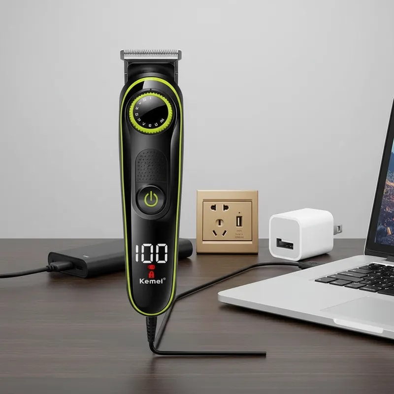 Cortadora pelo eléctrica Kemei 5 en 1 multifuncional hombres KM-696 Negro.2