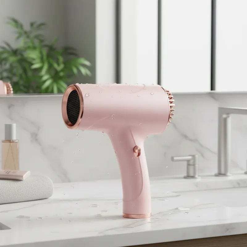 Secador de pelo portátil inalámbrico multifuncional - Rosado3