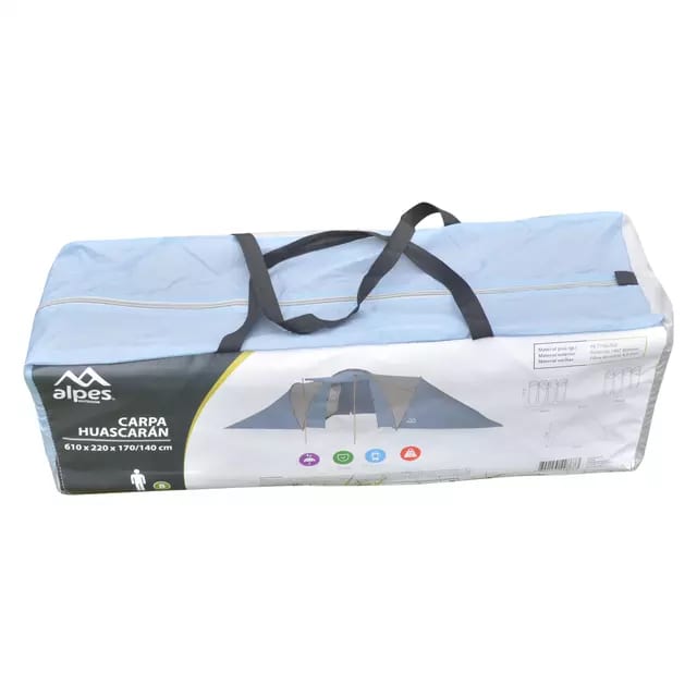 Carpa 8P Huascaran Alpes 610 x 220 x 170/140 cm Azul5