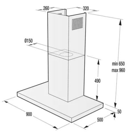 CAMPANA GORENGUE WHT941ST2