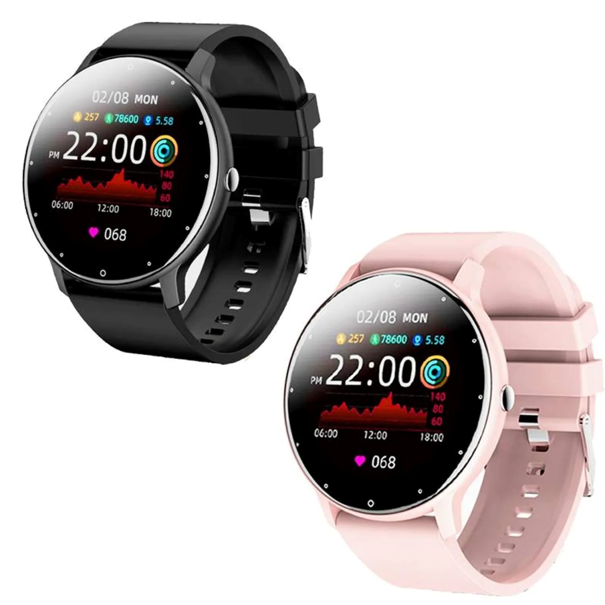 Audífonos Lenovo XT65 y Reloj Toumi Watch Fit 2 Rosado3