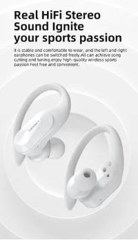 Lenovo LP75 Audífonos Bluetooth Auriculares deportivos Blanco3