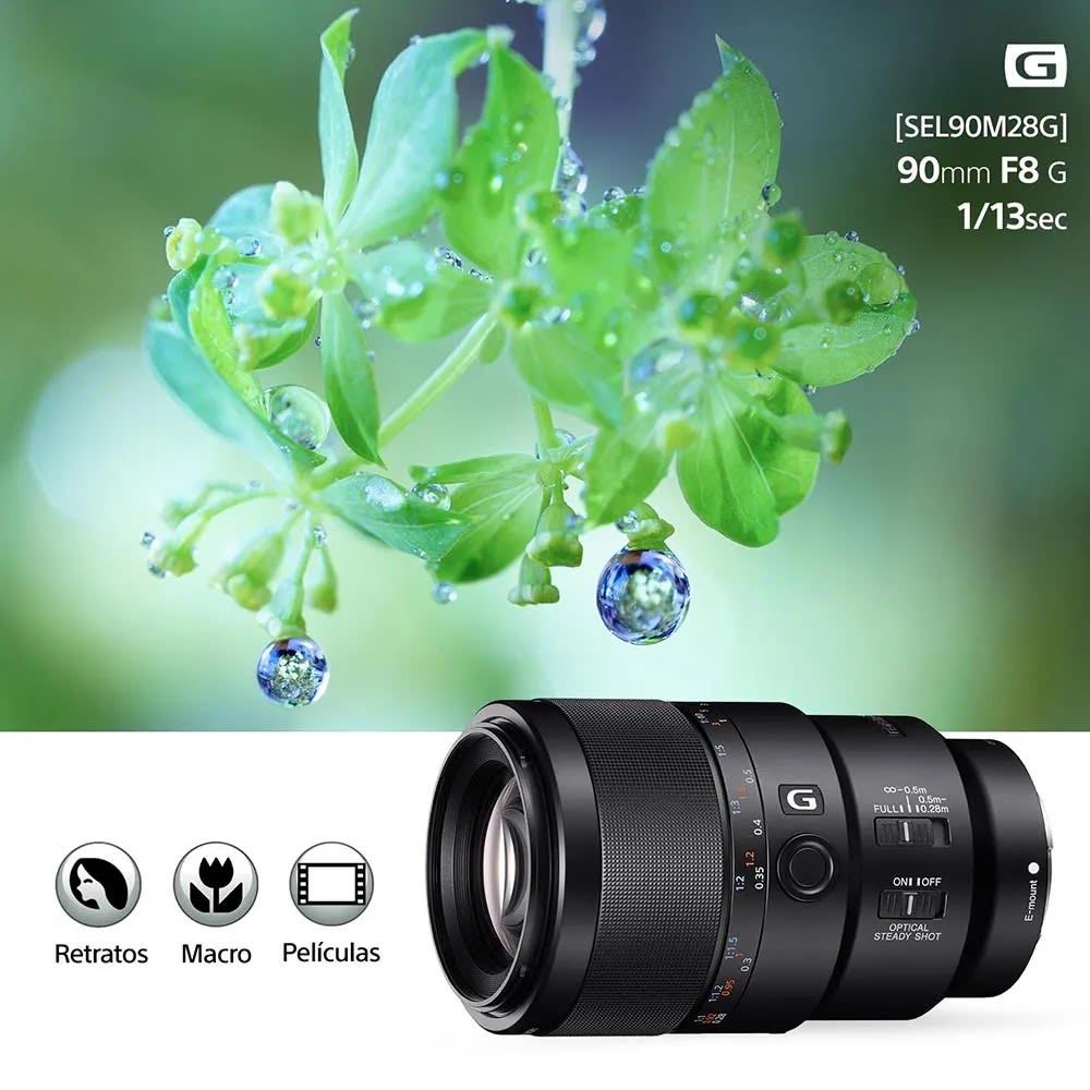 Sony FE 90mm f/2.8 Macro G OSS Lente - Negro4