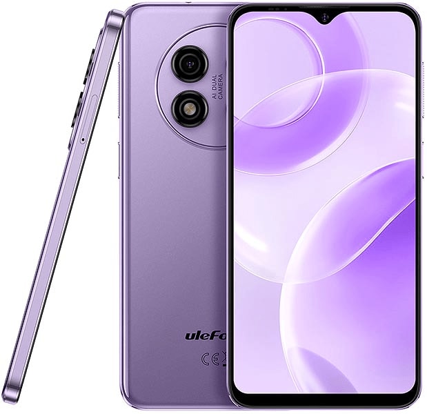 Celular Ulefone Note 15, 32GB, Dual,  leve detalle en la iluminación en la pantalla, Morado-Reacondicionado2