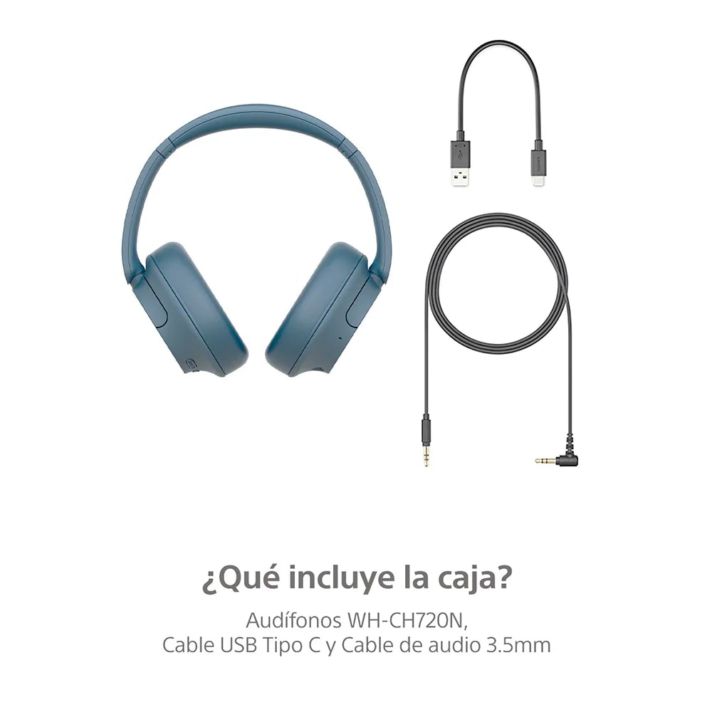 Audífonos inalámbricos Sony con noise cancelling WH-CH720N azul3