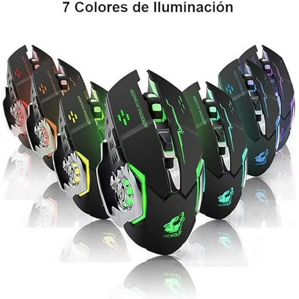 Mouse Free Wolf  Inalámbrico Óptico Recargable Silent Click 33
