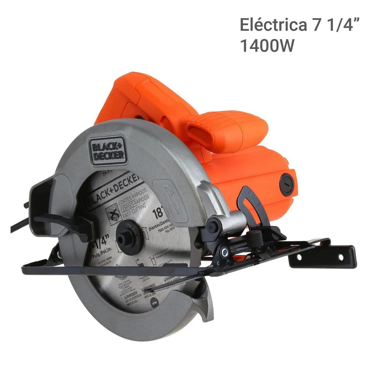 Sierra circular eléctrica Black+Decker 7 1/4
