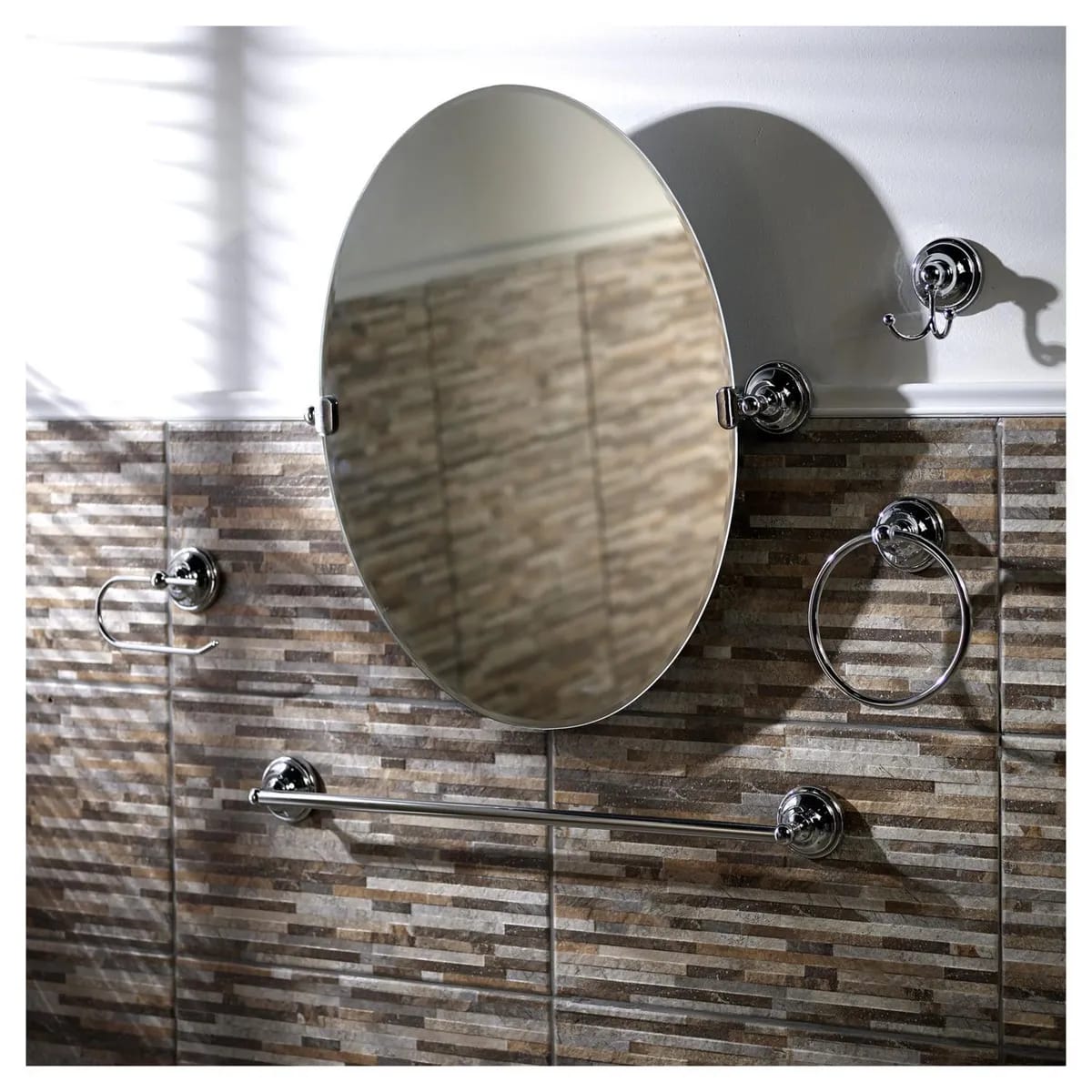 Kit Accesorios Murales Baño Espejo Satinado 5 Piezas Sensi Dacqua2