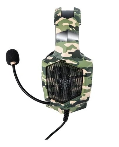 Audifonos Gamer OnikumaK8 Camuflaje Verde con  Luz2
