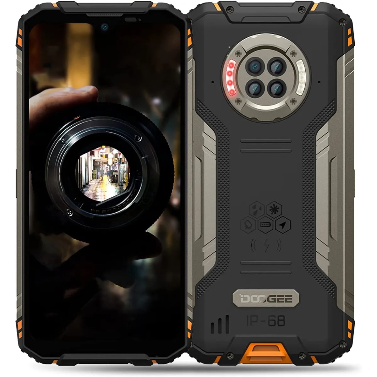 Celular Doogee S96, 256GB Naranjo-Reacondicionado3